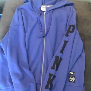 PINK full zip up hoodie